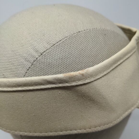 USS Arizona Men's Strapback Visor Hat Pearl Harbor Hawaii Tan Embroidered - Picture 7 of 12